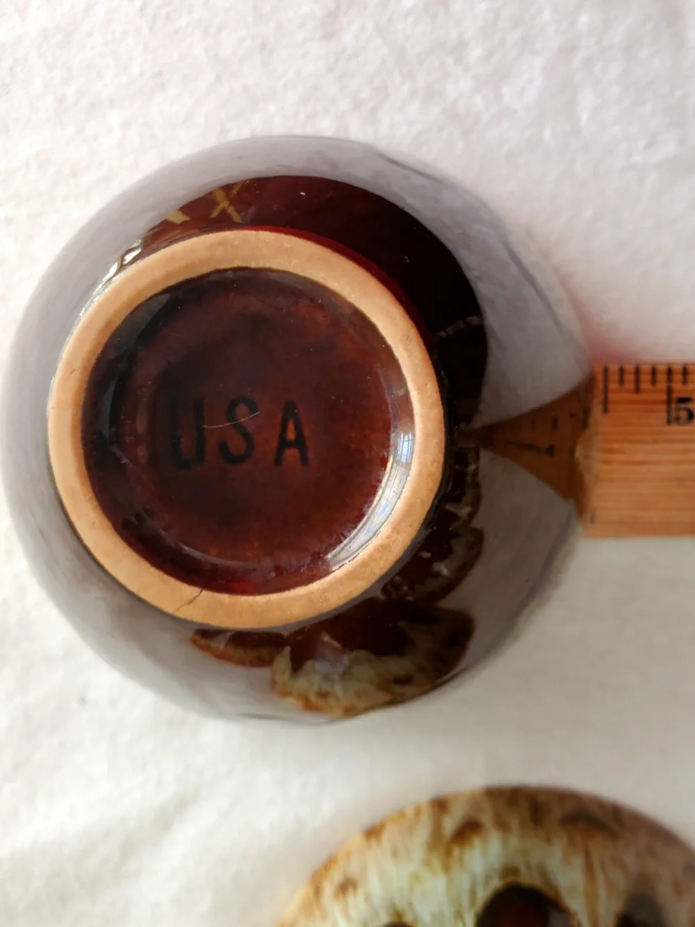 Set Of 2 Vintage Canonsburg Brown Drip Glaze Made In USA Rice Bowl 4.5
